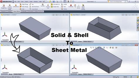 solidworks how to convert part to sheet metal|solid sheet metal.